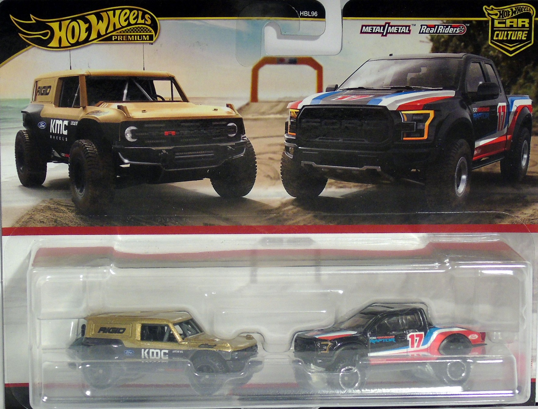 Hot Wheels Premium Car Culture Ford Bronco R and 17 Ford F-150 Raptor